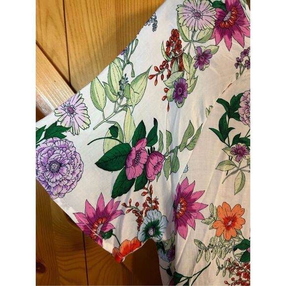 Kensie Medium Floral Print Woven Short Sleeve Round Neck Dress nwt (4957) - Picture 5 of 9